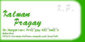 kalman pragay business card